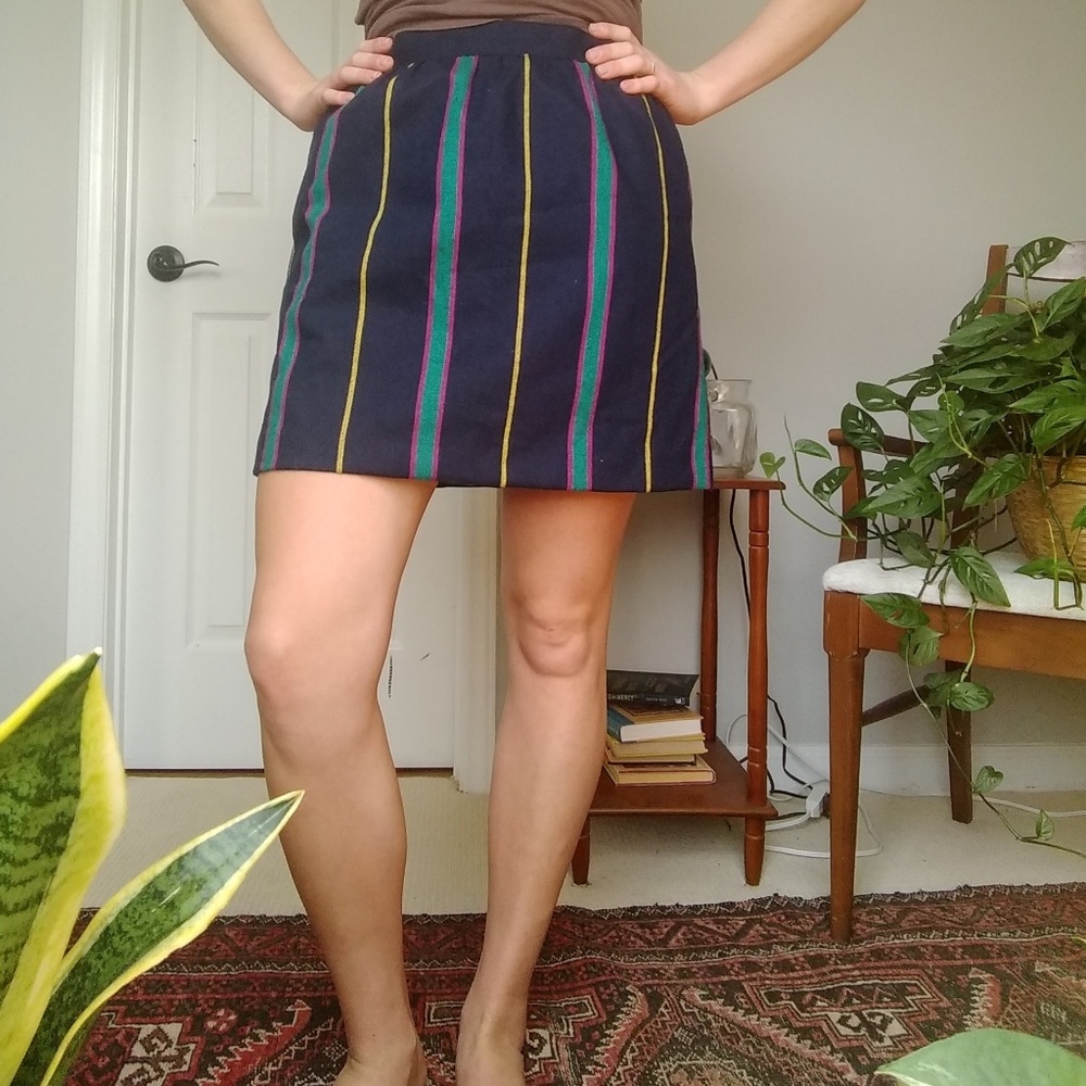 Vintage striped mini skirt